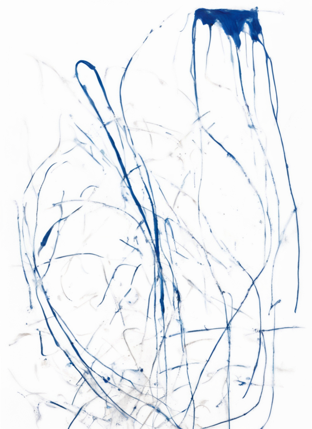 Image abstraite d'illustration pour le programme de résidence Bifurcations #2 présentant des lignes bleues dessinant une sorte de cartographie